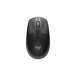 Mouse wireless Logitech M190, USB Receiver, 1000 DPI, Negru carbune